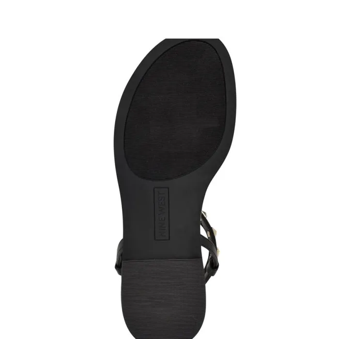 Marcila Studded Ankle Strap Sandals Black Women Nine West Sandals