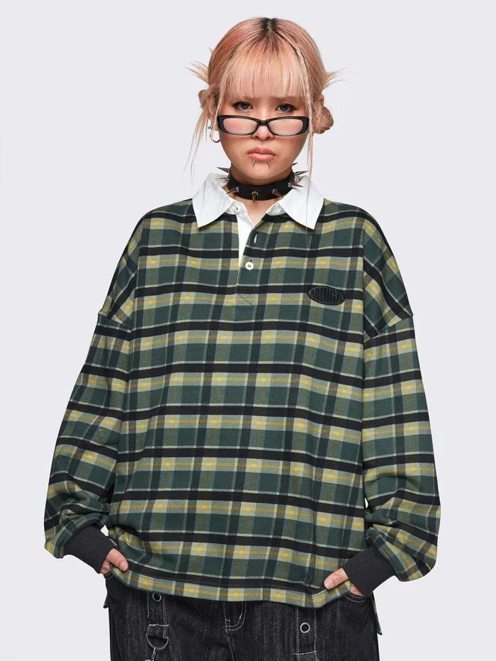Marlon Check Polo Women Minga London Tops and TShirts