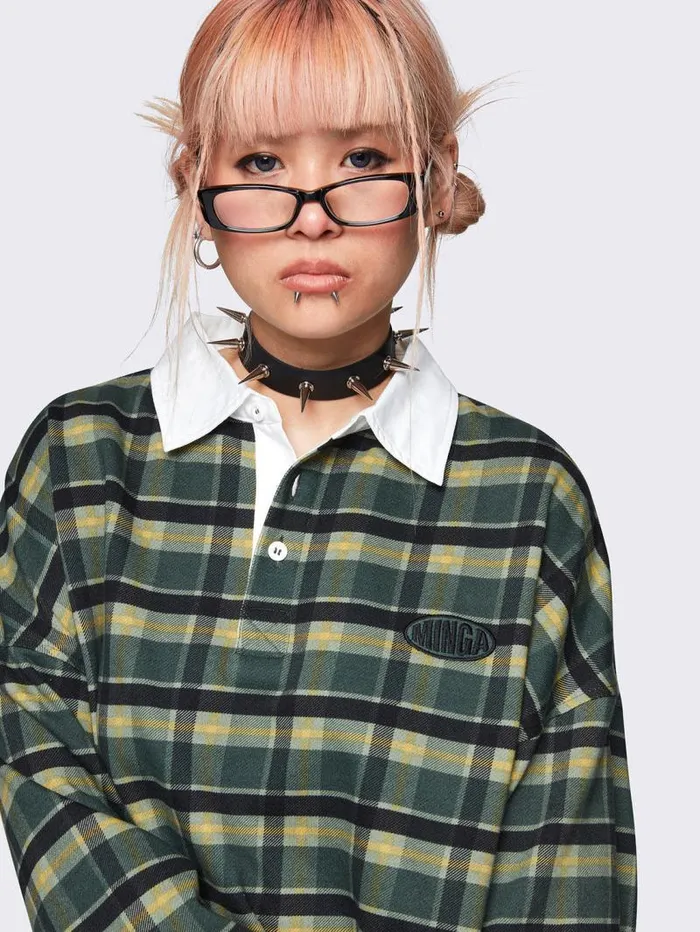 Marlon Check Polo Women Minga London Tops and TShirts