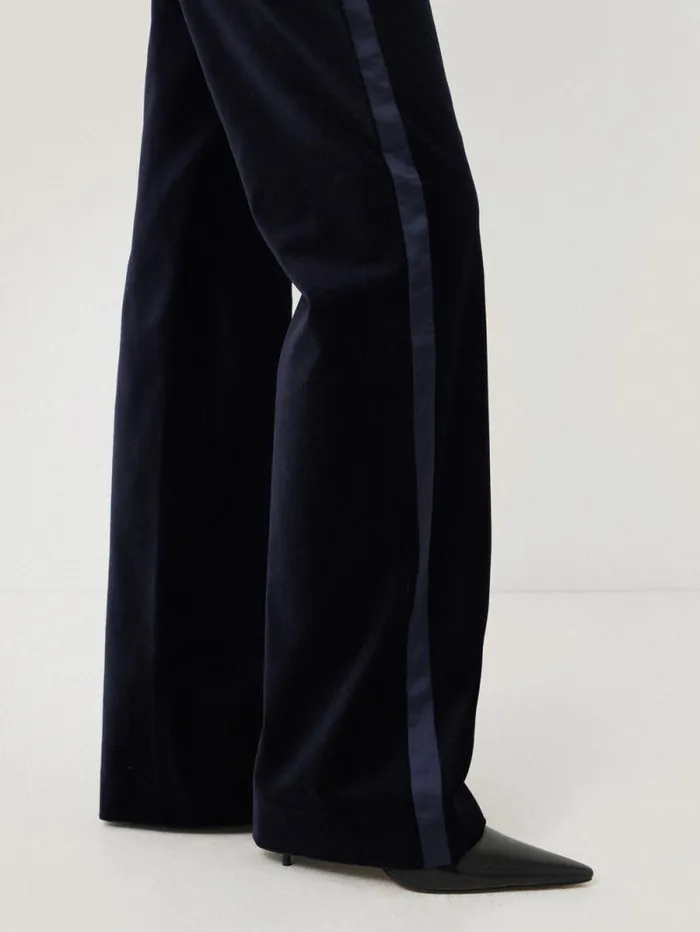 Mason Velvet Trouser Navy Women Jigsaw Party