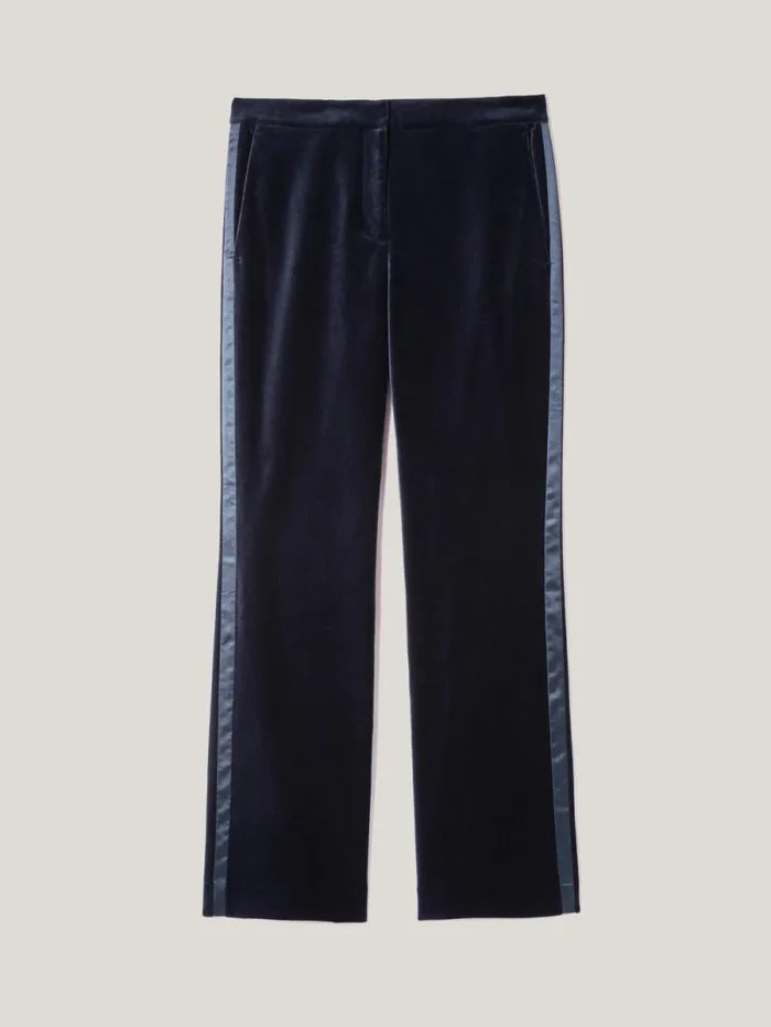 Mason Velvet Trouser Navy Women Jigsaw Party