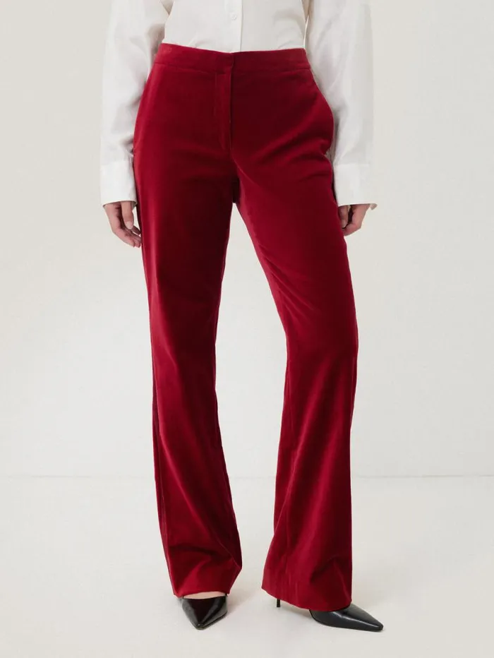 Mason Velvet Trouser Red Women Jigsaw Party