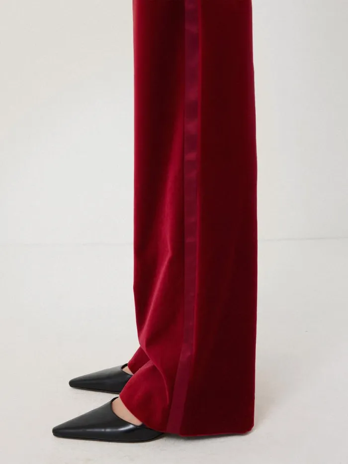 Mason Velvet Trouser Red Women Jigsaw Party
