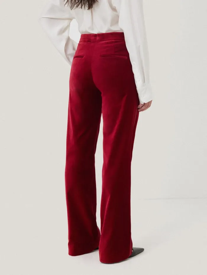Mason Velvet Trouser Red Women Jigsaw Party