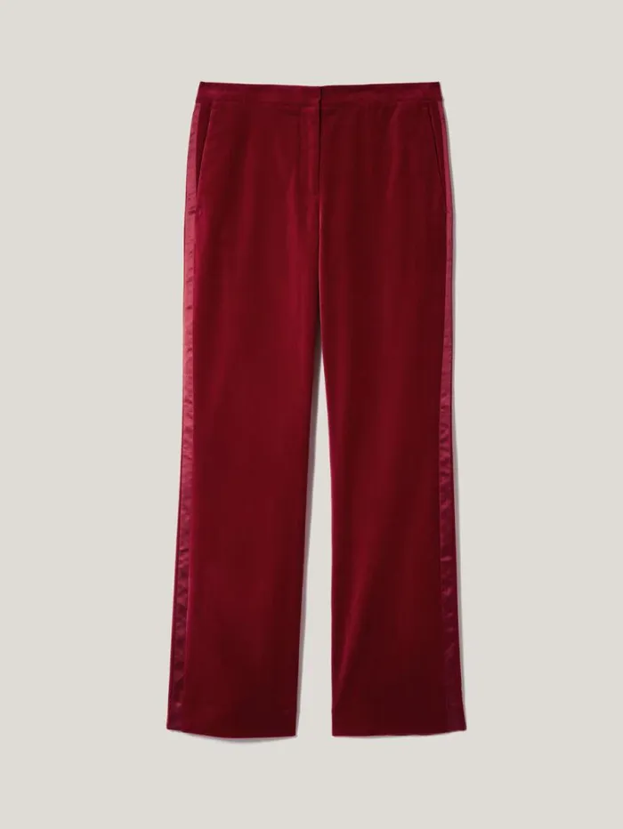 Mason Velvet Trouser Red Women Jigsaw Party