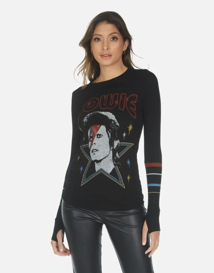 McKinley Bowie 1973 Tour Black Women Lauren Moshi Long Sleeve