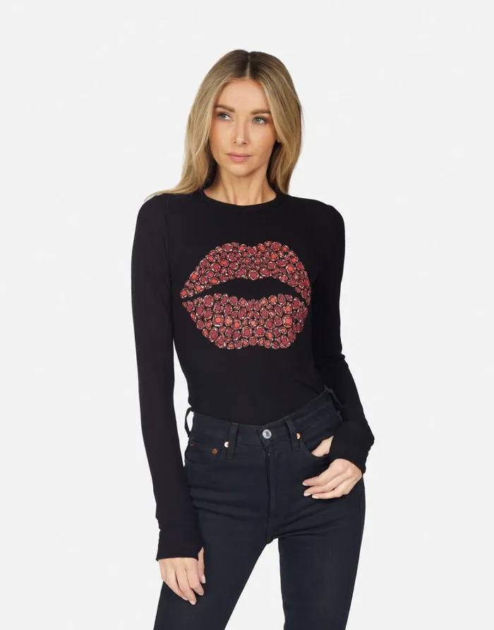 McKinley Ruby Lip Black Women Lauren Moshi Long Sleeve