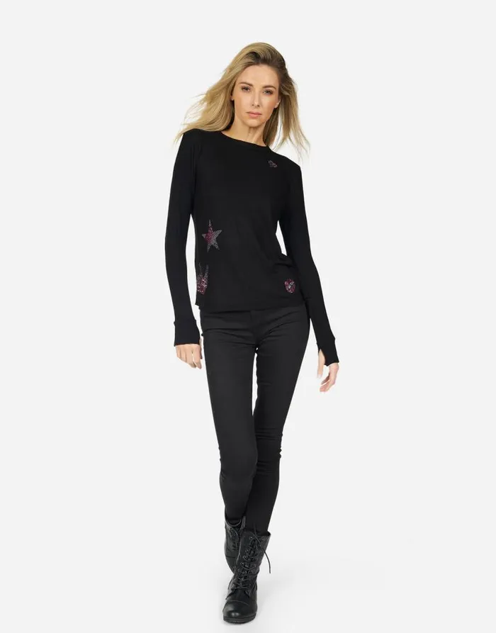 McKinley X Crystal Elements Black Women Lauren Moshi Long Sleeve
