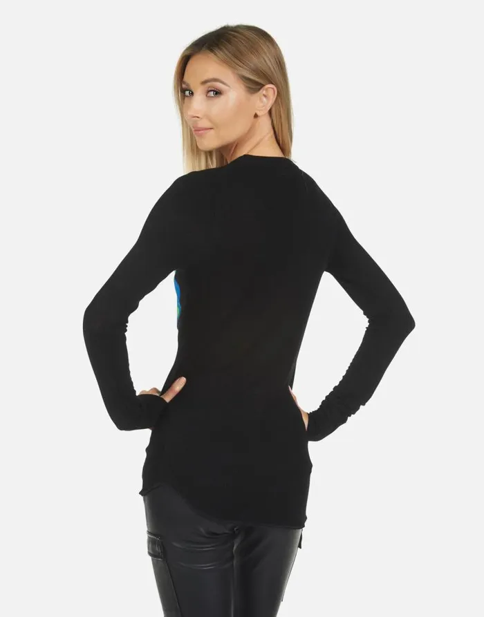 McKinley X World Peace Lips Black Women Lauren Moshi Long Sleeve