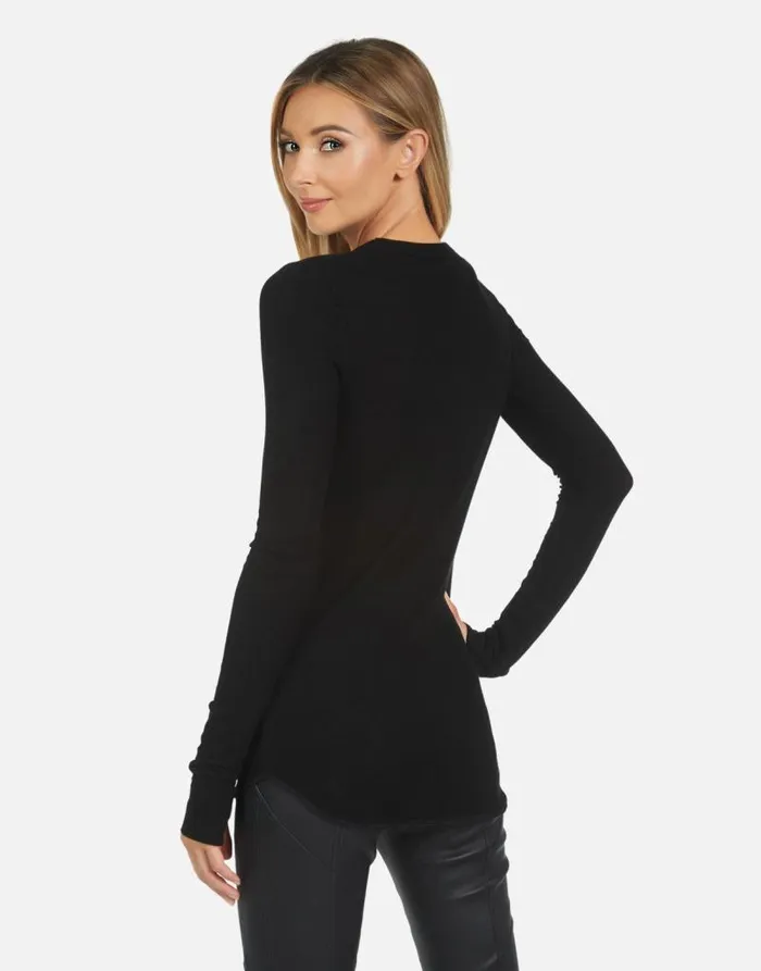 McKinley X World Peace Lips Black Women Lauren Moshi Long Sleeve