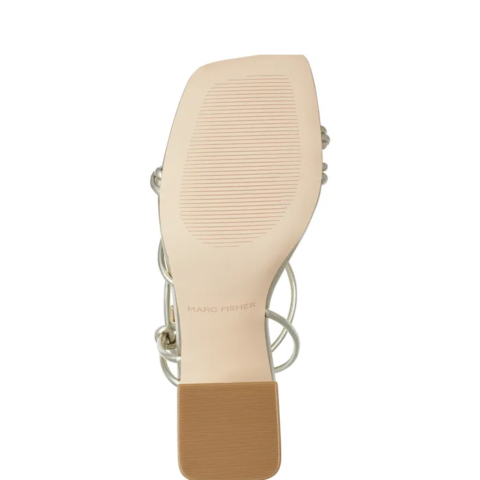 Meggiane Block Heel Sandal Platino Women Sandals Marc Fisher