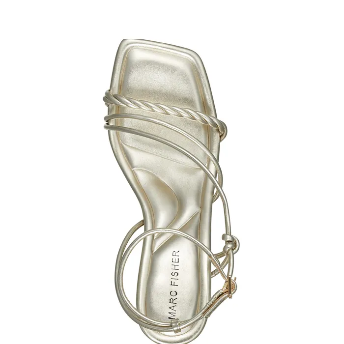 Meggiane Block Heel Sandal Platino Women Sandals Marc Fisher