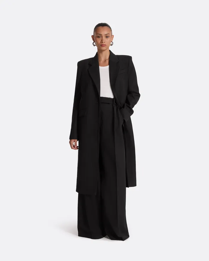 Melisso Black Coat Black Jackets and Coats Safiyaa Women