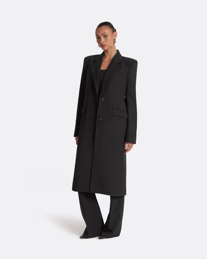 Melisso Black Coat Black Jackets and Coats Safiyaa Women
