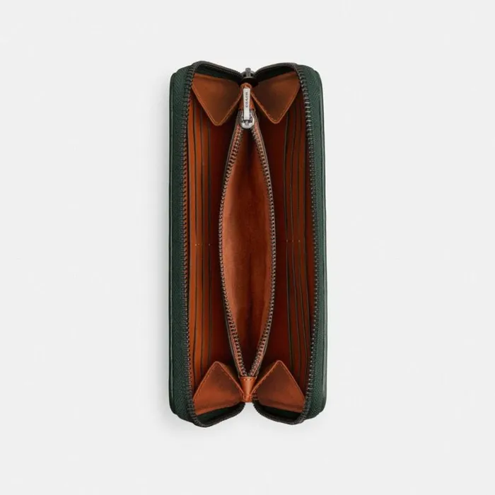 Men Accordion Wallet In Micro Signature Jacquard Amazon Green Coach Large Wallets
