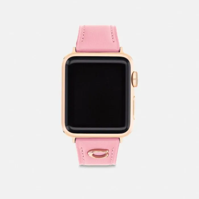Men Apple Watch Strap 38 Mm 40 Mm And 41 Mm Flower Pink Coach Watches