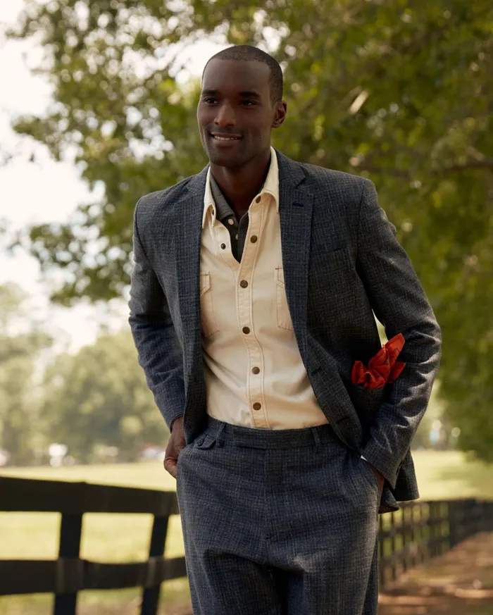 Men Archie Jacket Charcoal Billy Reid Suiting