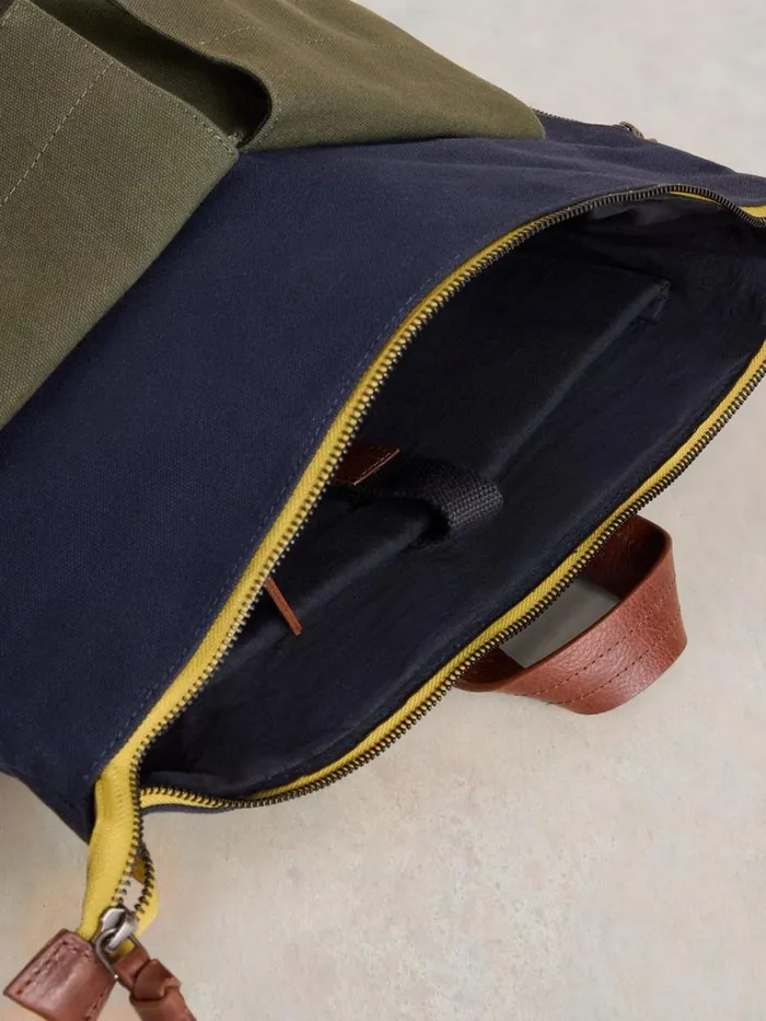 Men BAGS White Stuff Theo Utility Canvas Backpack Navy Multi Men BAGS White Stuff Theo Utility Canvas Backpack Navy Multi