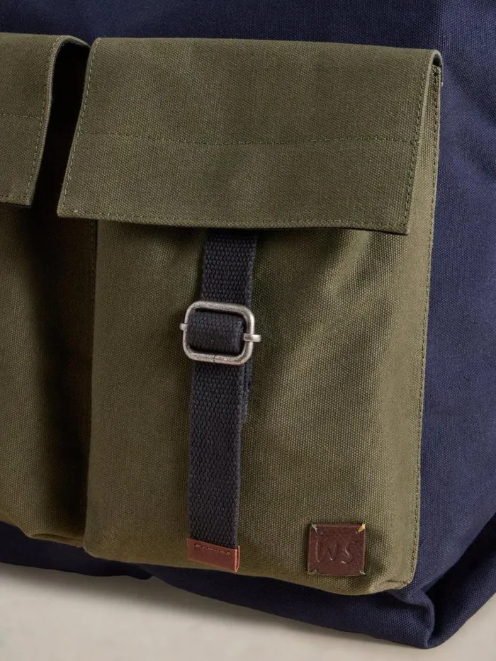 Men BAGS White Stuff Theo Utility Canvas Backpack Navy Multi Men BAGS White Stuff Theo Utility Canvas Backpack Navy Multi