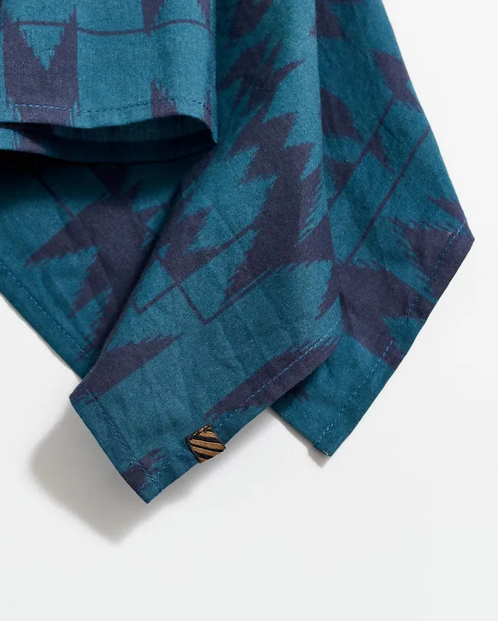 Men Barn Quilt Bandana Blue Billy Reid Accessories