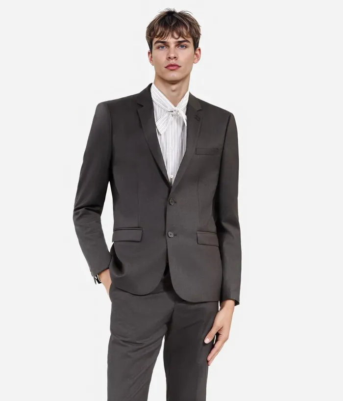Men Blazers and Suits THE KOOPLES Gray Wool Suit Jacket Cinched Cut Men Blazers and Suits THE KOOPLES Gray Wool Suit Jacket Cinched Cut