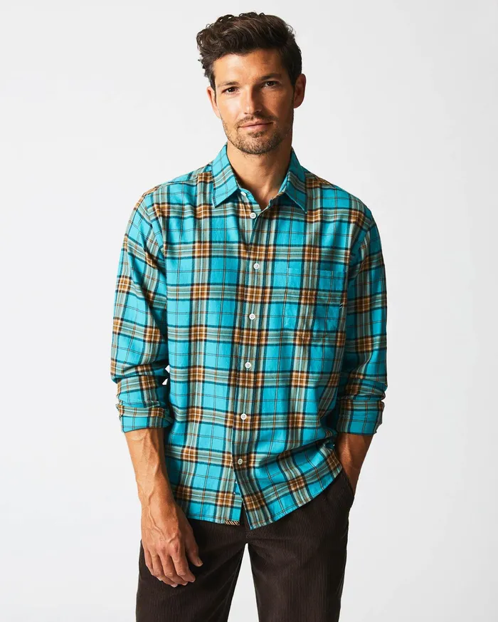 Men Bold Plaid Tuscumbia Shirt Slatemulti Billy Reid Shirting