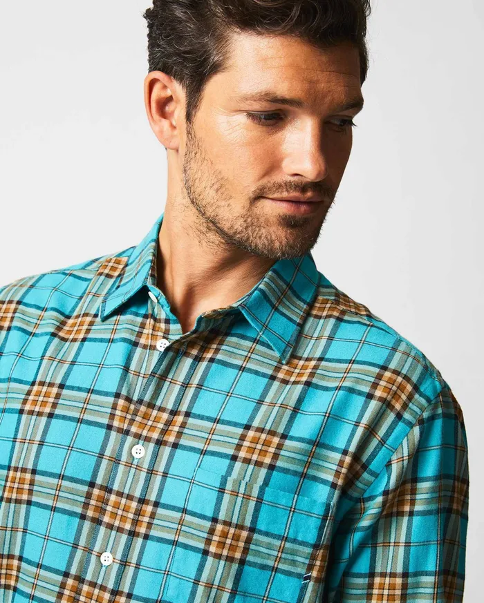 Men Bold Plaid Tuscumbia Shirt Slatemulti Billy Reid Shirting