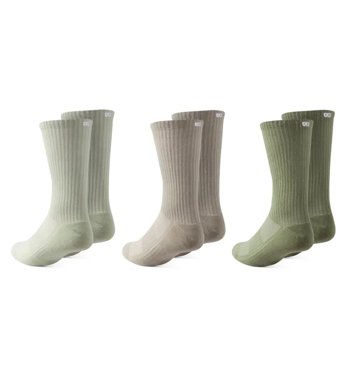 Men Bowo Cushion Crew Seafoam Socks 3 Pack Pair Of Thieves Crew