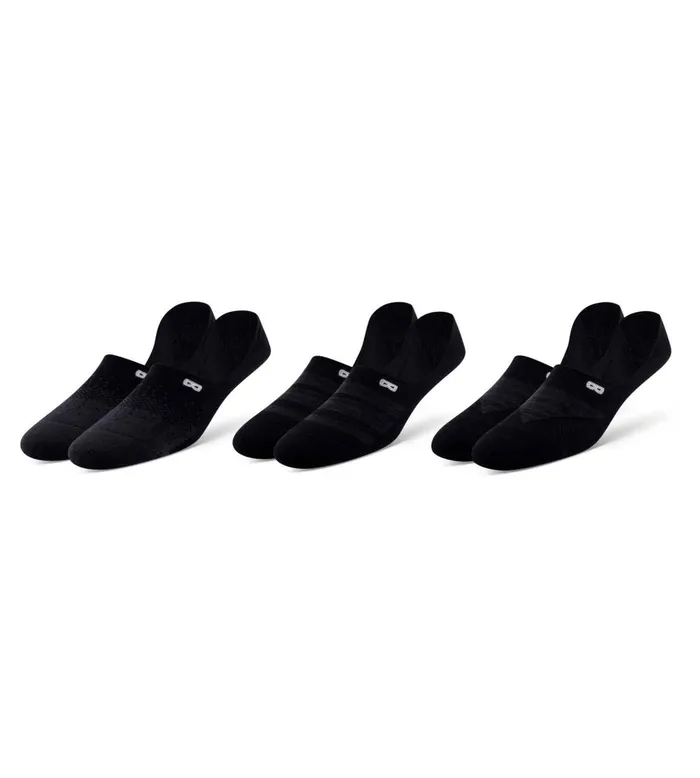 Men Bowo Cushion No Show Black Socks 3 Pack Pair Of Thieves No Show