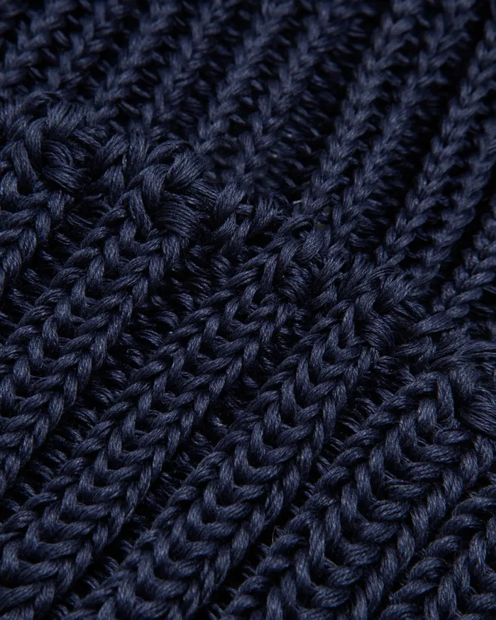 Men Cableami Beanie Hat Navy YMC Headwear