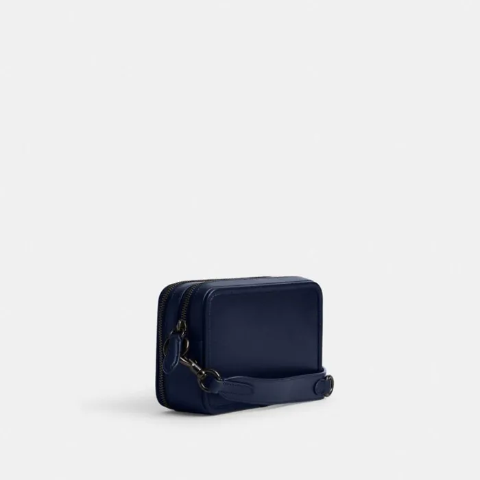 Men Charter Crossbody With Hybrid Pouch Deep Blue Coach Messenger and Crossbody