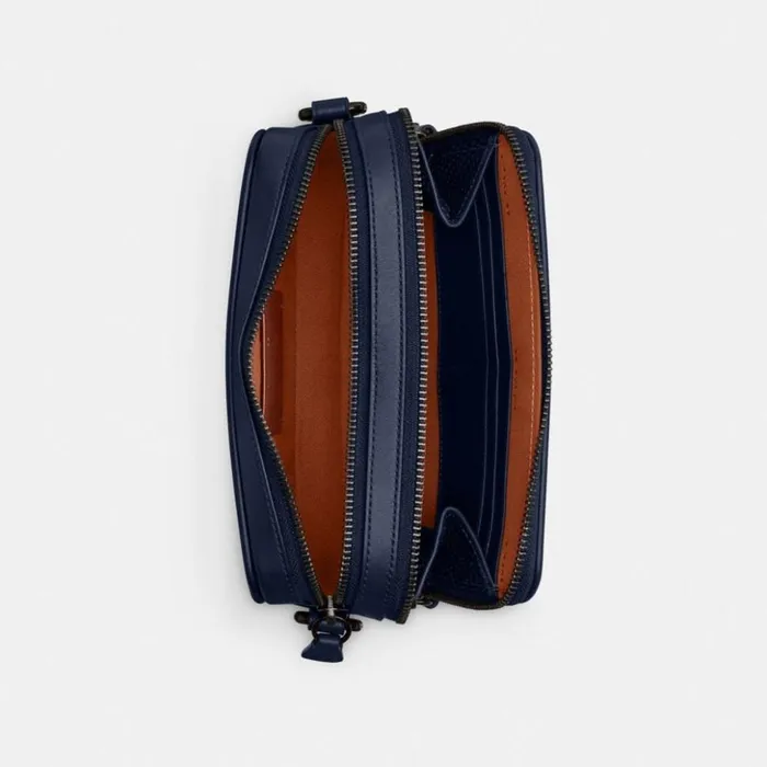 Men Charter Crossbody With Hybrid Pouch Deep Blue Coach Messenger and Crossbody