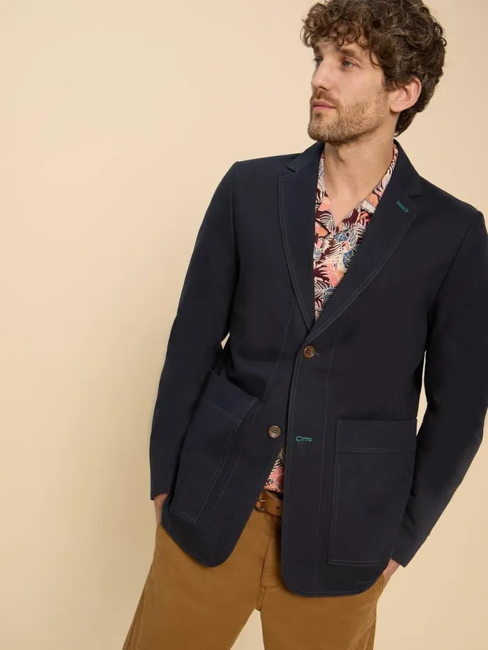 Men COATS and JACKETS White Stuff Chiltern Blazer Dark Navy Men COATS and JACKETS White Stuff Chiltern Blazer Dark Navy