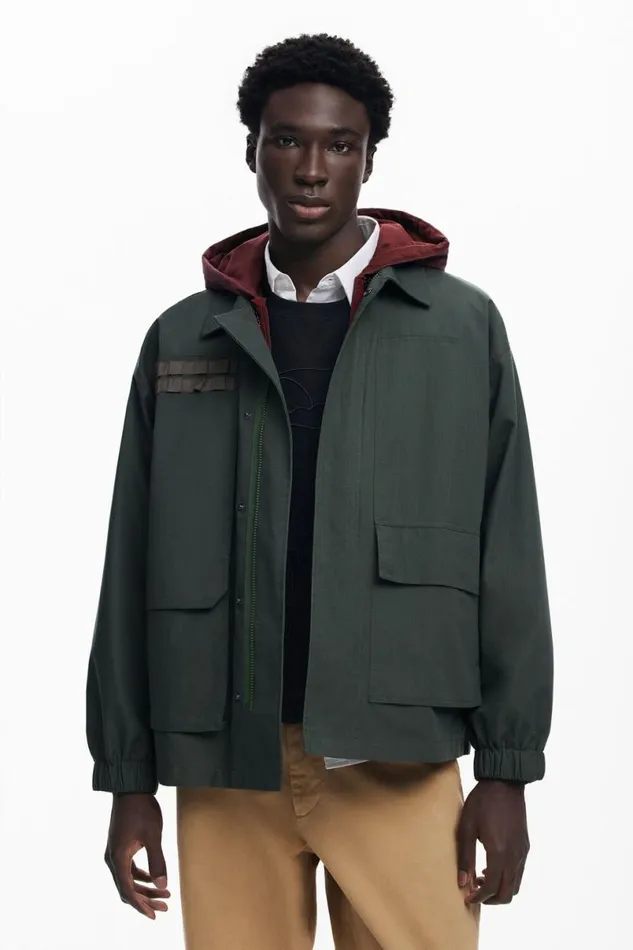 Men Coats And Jackets Desigual Windbreaker With Hood