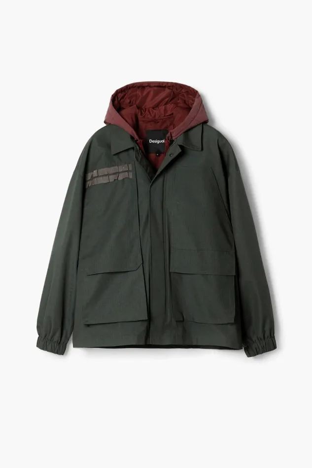 Men Coats And Jackets Desigual Windbreaker With Hood