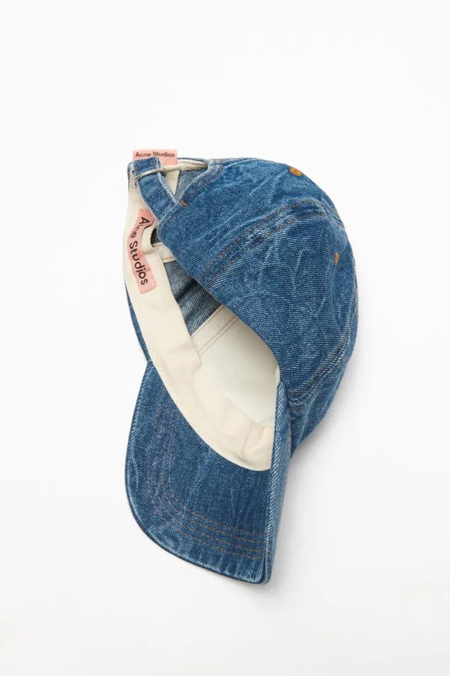 Men Denim Cap Mid Blue Acne Studios Hats