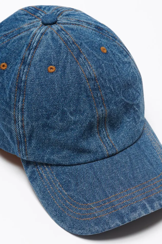 Men Denim Cap Mid Blue Acne Studios Hats
