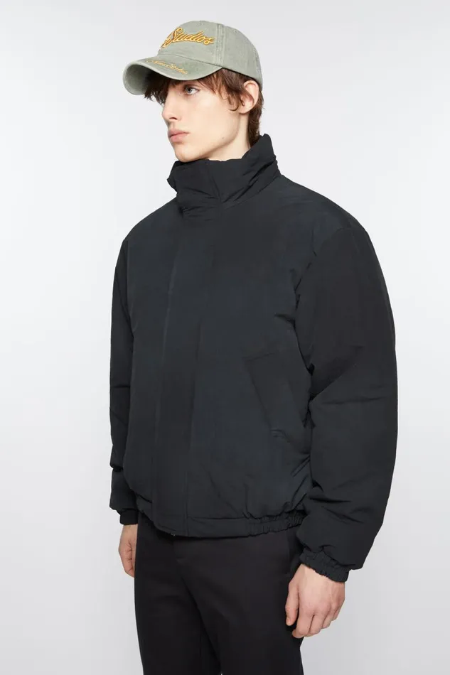 Men Dyed Puffer Jacket Navy Acne Studios Outerwear