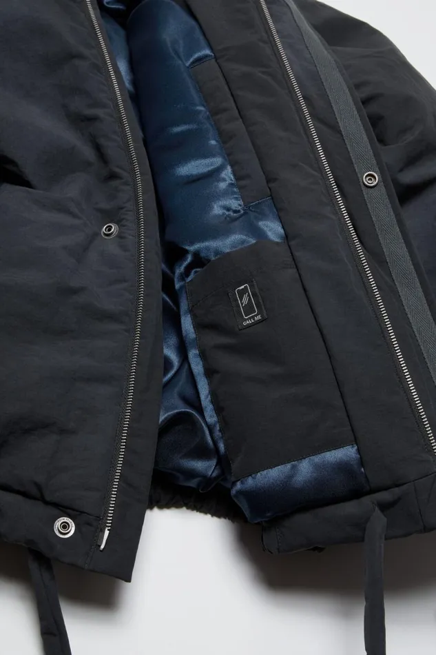 Men Dyed Puffer Jacket Navy Acne Studios Outerwear