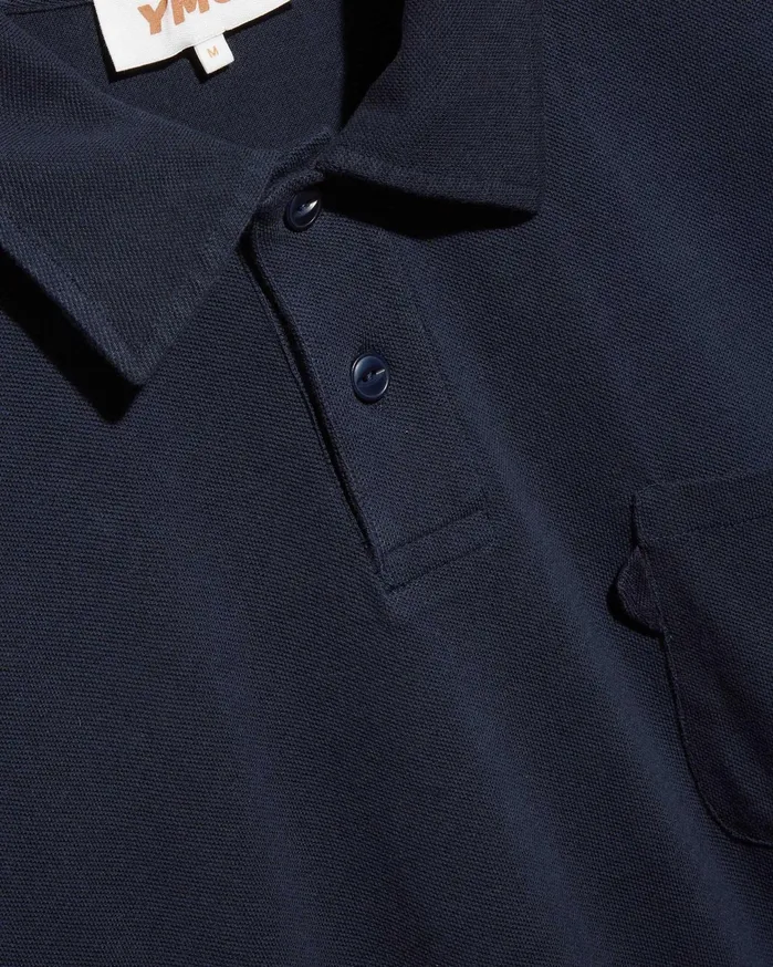 Men Earth Polo TShirt Navy YMC Earth