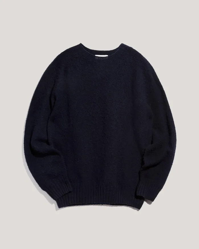 Men Earth Suedehead Jumper Navy YMC Knitwear