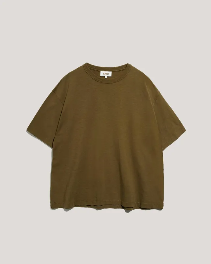 Men Earth Triple TShirt Olive YMC Tops and TShirts