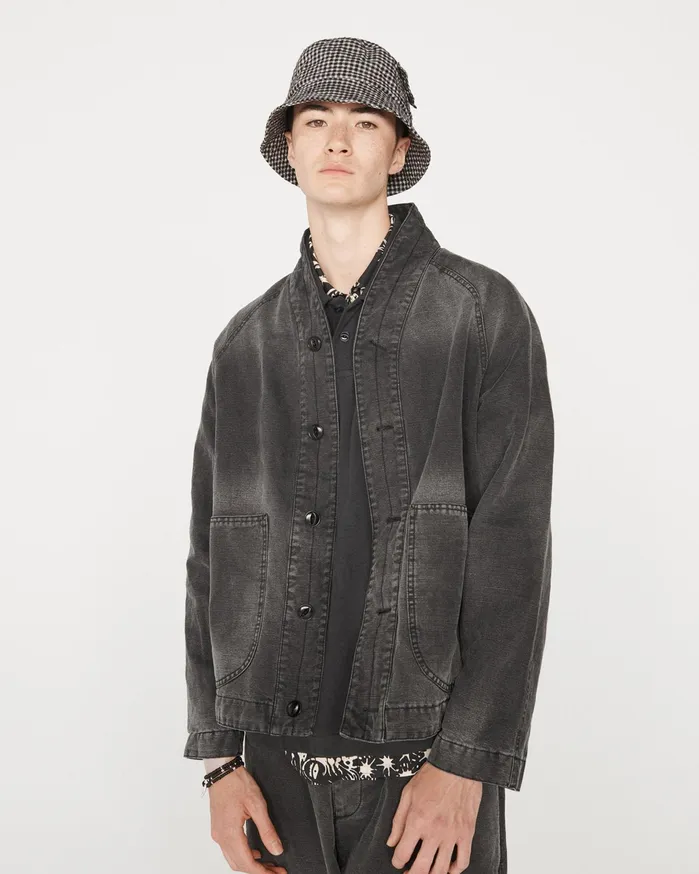 Men Erkin Jacket Washed Black YMC Outerwear