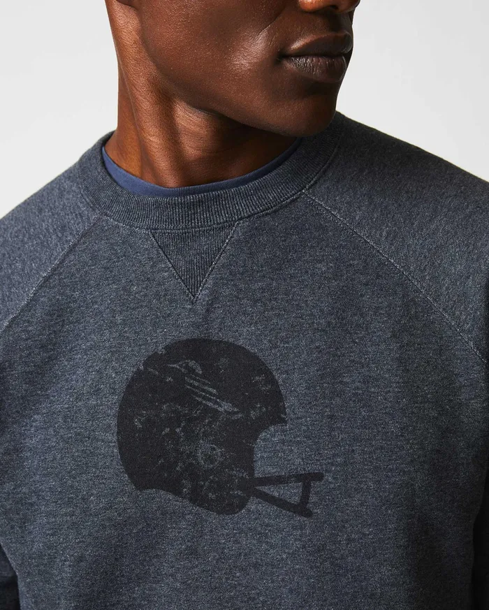 Men Football Crew Grey Billy Reid Sweaters and Sweatshirts