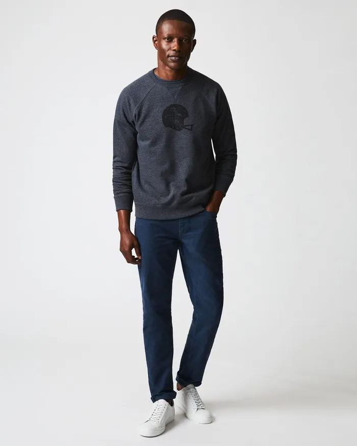 Men Football Crew Grey Billy Reid Sweaters and Sweatshirts