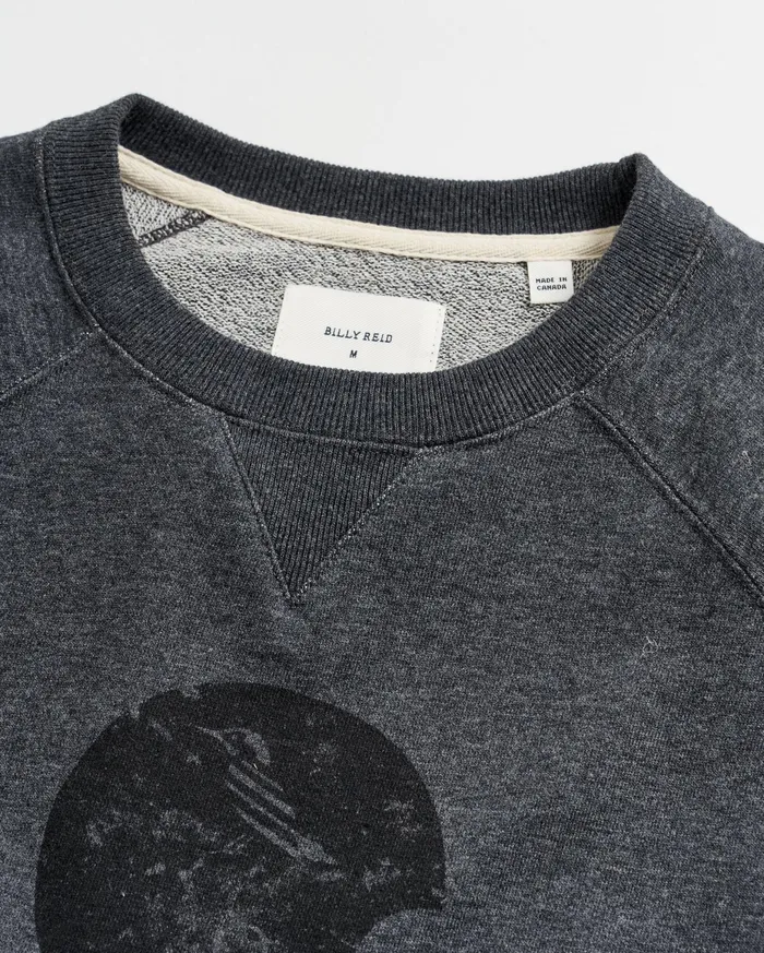 Men Football Crew Grey Billy Reid Sweaters and Sweatshirts