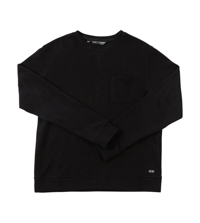 Men French Terry Sweatshirt Black Shirt 1 Pack Pair Of Thieves LongSleeve Tees