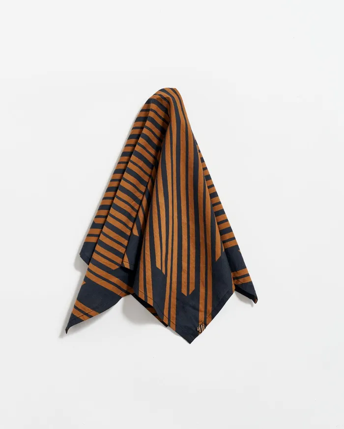 Men Heirloom Stripe Bandana Blackgold Billy Reid Accessories