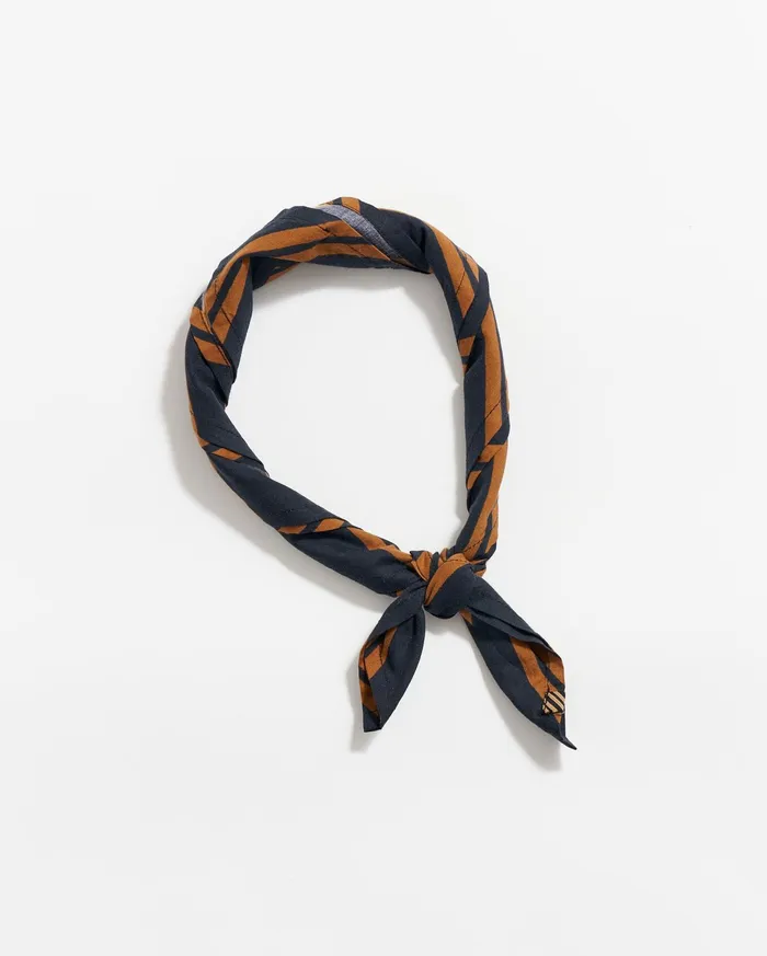 Men Heirloom Stripe Bandana Blackgold Billy Reid Accessories