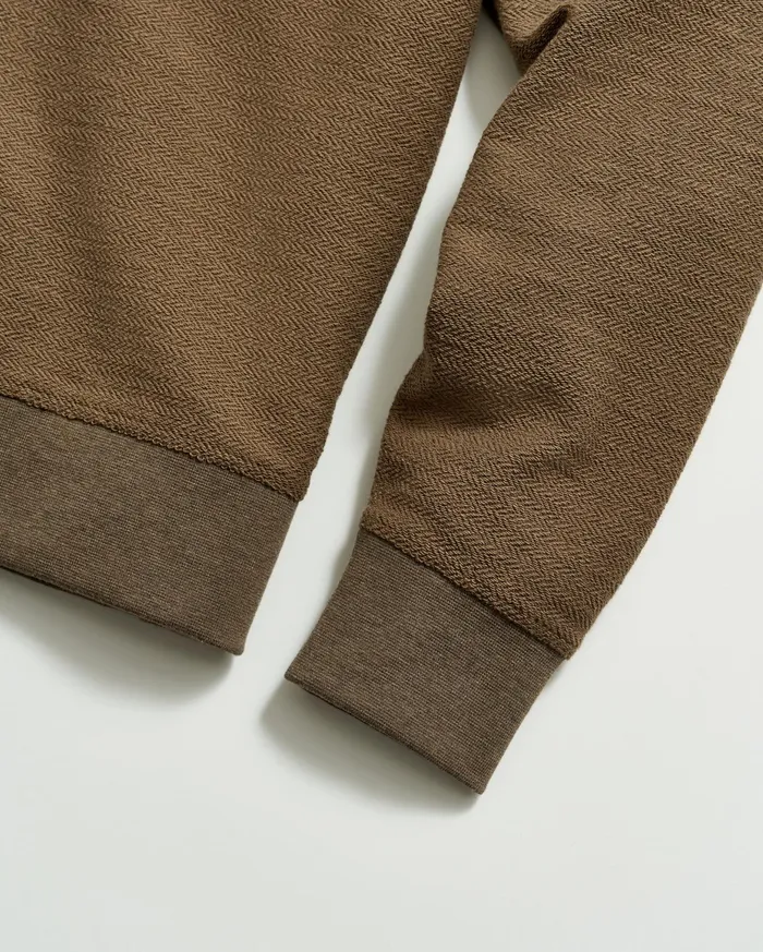 Men Herringbone Half Zip Moss Green Billy Reid Sweaters and Sweatshirts